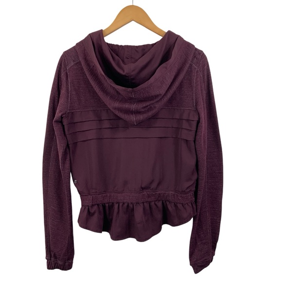 ♻️DONATED 5-1-25♻️ LULULEMON Zip Up Hoodie Size 6 Heathered Burgundy Maroon  A27 - Picture 5 of 14